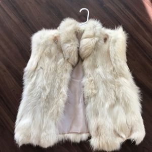 Genuine blue fox fur vest